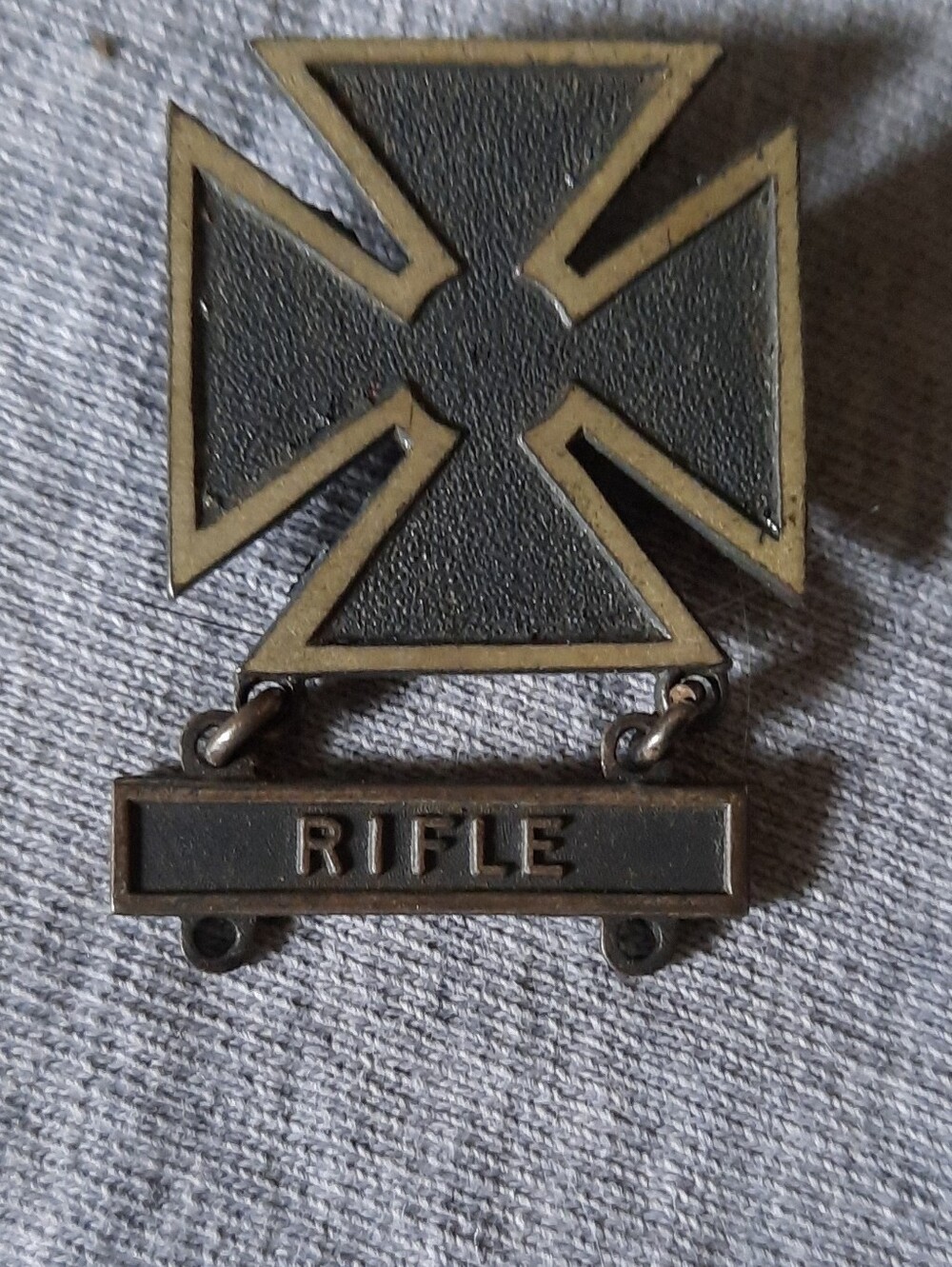 WW2 US Military Marksman Pin. Sterling Silver